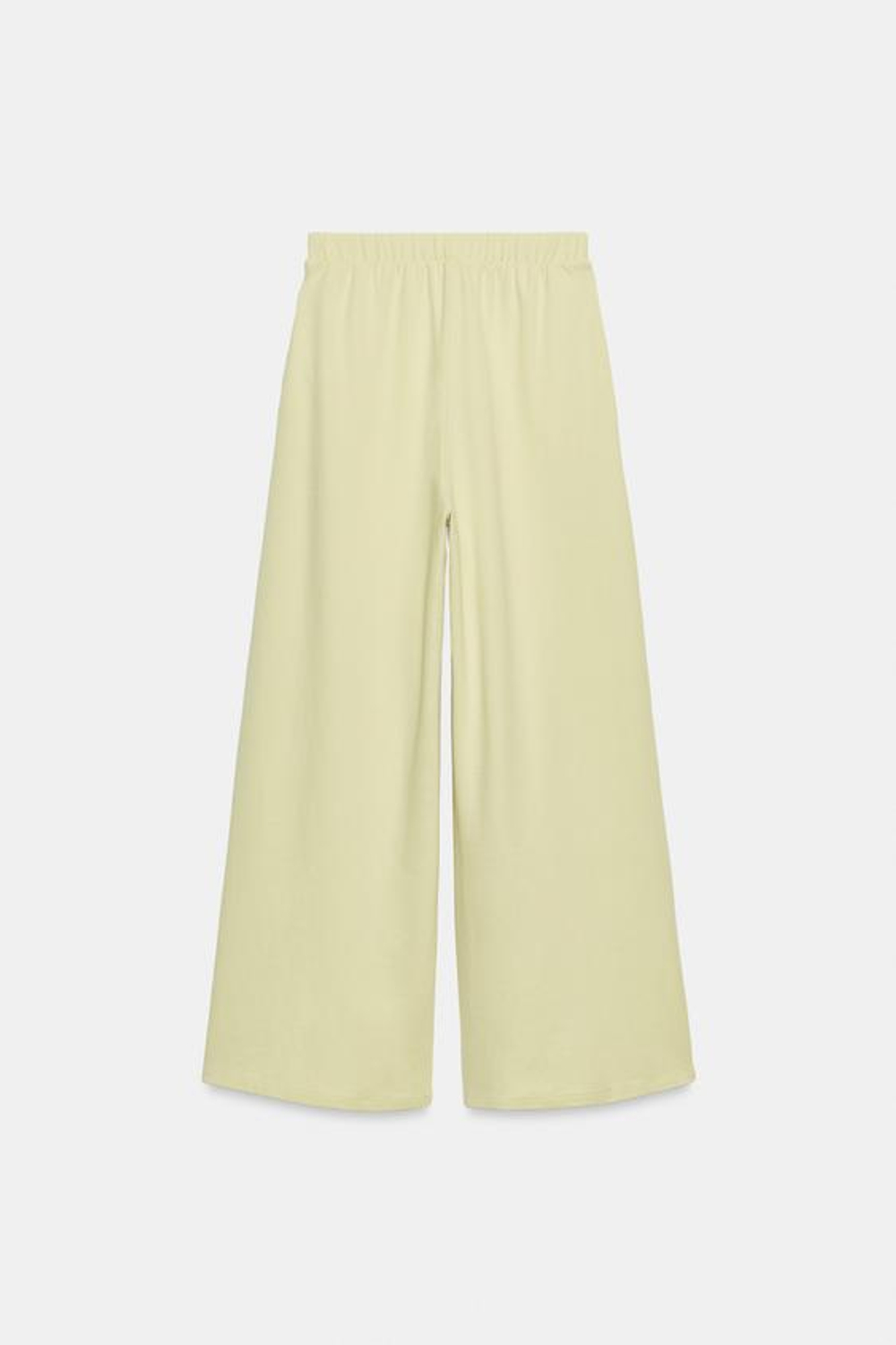 ZARA БРЮКИ ИЗ ИНТЕРЛОКА, СВЕТЛО-ЛАЙМОВЫЙ