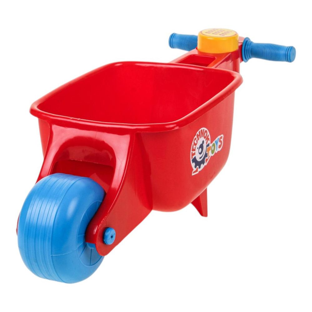 Тачка пластиковая детская с пищалкой, цвет в ассортименте, 57x22 см