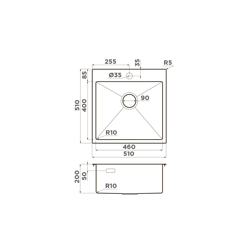 Мойка Omoikiri Akisame 51-GB нерж. сталь | Графит