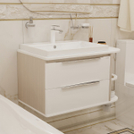 Тумба подвесная IDDIS Calipso, 80 см, полки справа, белая/под дерево, CAL80WRi95