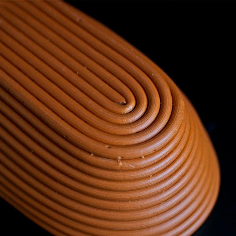 Овальная корзина для расстойки из пластика L, 28х15 см, до 800г теста