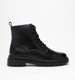 Ботинки женские натуральная кожа с байкой, черные