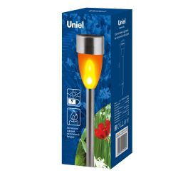 USL-S-187-MM360 METAL TORCH Садовый светильник на солнечной батарее Металлический факел. 10 светодиодов. Эффект пламени. 1xААA Ni-Mh аккумулятор в-к. IP44. TM Uniel