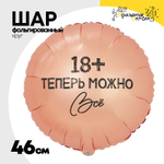 Шар Фольгированный ТЕПЕРЬ МОЖНО ВСЁ 18 (Розовый)