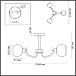 5642/3C LN Люстра потолочная E27 3*60W 220V COMFI