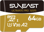 Карта памяти Suneast ULTIMATE PRO microSDXC 64GB UHS-I V30, R 208 Мб/с