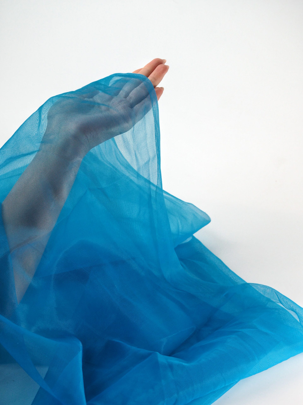 Сетка корсетная цвет аква неэластичная отрезом