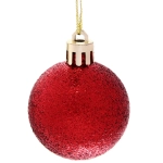 Новогодние шары 4 см (набор 24 шт) «Микс фактур», красный