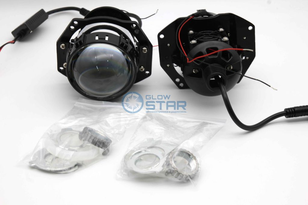 Светодиодные билед модули Aozoom A16 Bi-Led, 3.0 дюйма, крепление 3R и под гайку, драйвер внешний (комплект, 2шт)