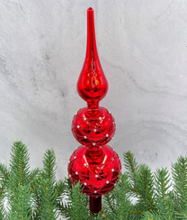 Елочная стеклянная макушка Закат 31 см., красный, Christmas DeLuxe (13170)