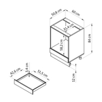 Кухонный модуль под духовку Вестфалия, 60х51х84, напольный, массив сосны, Dipriz