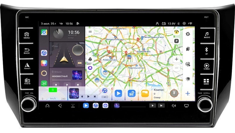 Магнитола для Nissan Sentra/Sylphy B17 2012-2023, Tiida 2015 - Carmedia SF-1666 (кнопки и крутилки) Android 13, TS20, 6+128Гб, CarPlay, 4G SIM-слот