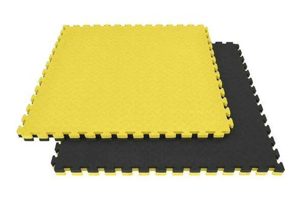 Будо-мат (татами) BABYPUZZ (1 плита 100x100x2см, 1кв.м./уп) "Желто-черный"