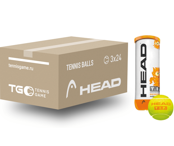 Теннисные мячи Head TIP Orange 3B (короб 72 мяча), арт. 578123