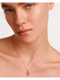 Колье Буква L серебро 925 пробы покрытое золотом