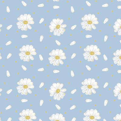 Паттерн из акварельных ромашек
