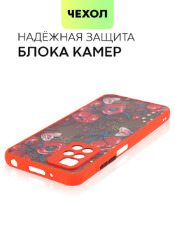 Чехол BROSCORP для Xiaomi Redmi 10 оптом (арт. XM-R10-ST-TPU-RED-PRINT)