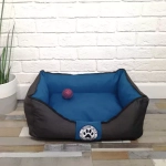 Лежанка для собак синяя размер S двухсторонняя Царь-лежанка Lapalandia