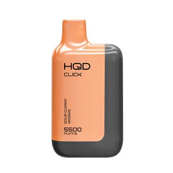 HQD Click 5500 Кислые мармеладные червячки - Sour gummy worms (устройство с картриджем)