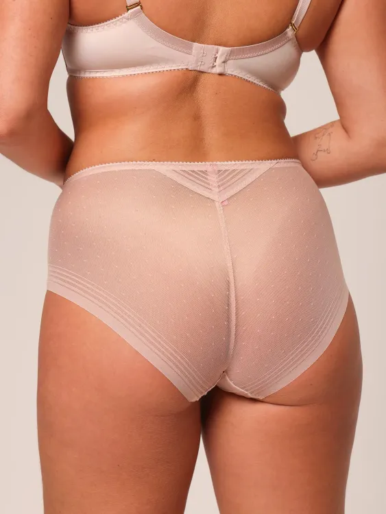 Трусы Zebra бикини с высокой линией талии (персиковый румянец)