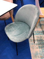 Стул C-962  Marine зеленый/матовый черный