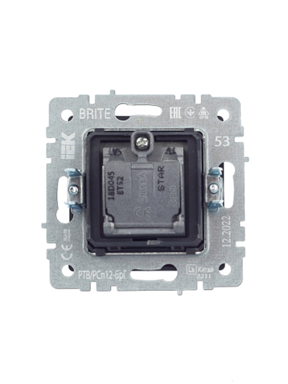 BRITE Розетка двойная TV+SAT РТВ/РСп12-БрГ графит IEK