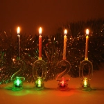 Свеча для торта с подсветкой Цифра «0»