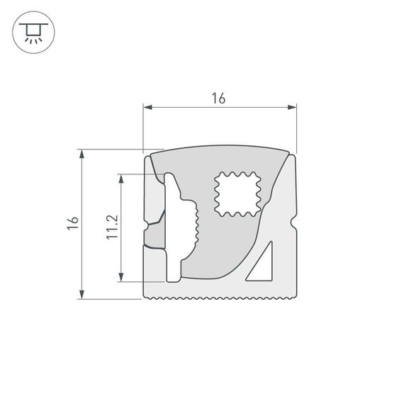 Профиль Arlight WPH-Flex-1616-Side-S11-50m White 040831