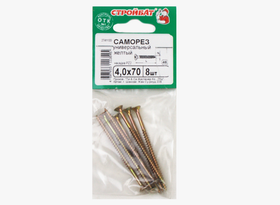 Саморезы универсальные 4,0x70 (желтый цинк 8 шт) 032251