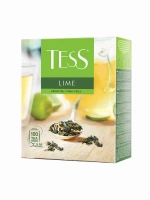 Зеленый чай с цедрой цитрусовых и ароматом лайма Tess Lime в пакетиках, 100 шт