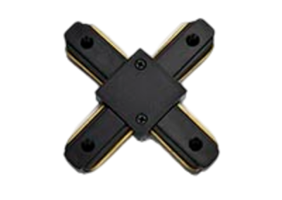 Однофазный коннектор 220V Х-образный, чёрный, 107*107 мм, 50 шт/кор