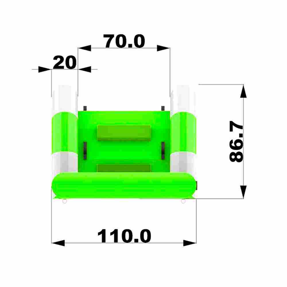 Надувная лестница для бассейна из ПВХ с бассейном, зелёный, 1.82*1.1*0.87 м