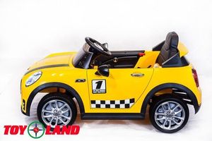 Детский электромобиль Toyland Mini Cooper желтый