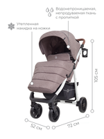 Коляска детская "VEGA Trends" RA057 Lines brown (2021)