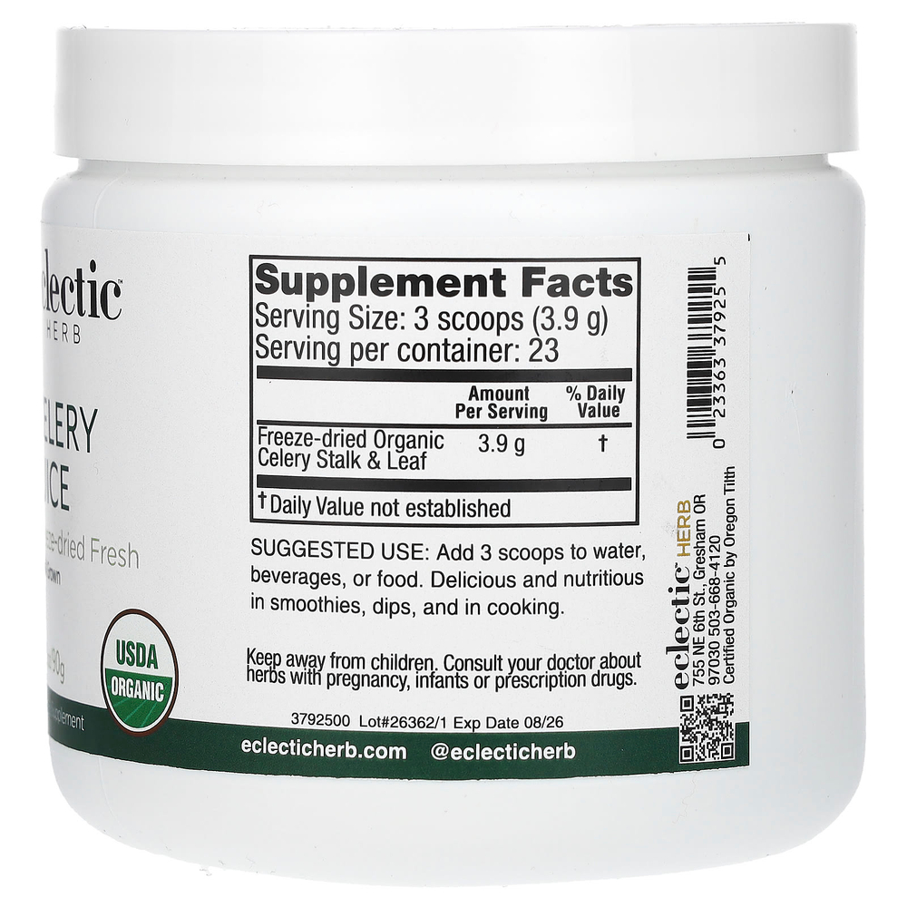 Eclectic Herb, сок сельдерея, 90 г (3,2 унции)