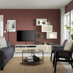 Тумба для телевизора - IKEA BESTÅ/BESTA, 190x42x240см, белый/светло-коричневый, БЕСТО ИКЕА