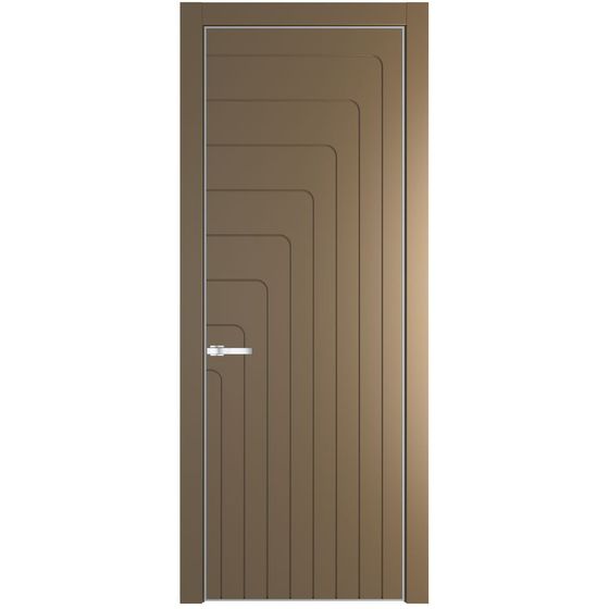 Межкомнатная дверь эмаль Profil Doors 10PA перламутр золото глухая профиль белый матовый