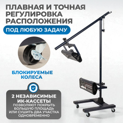 OPT-F22 Двухкассетная мобильная ИК сушка на двухсекционной стойке