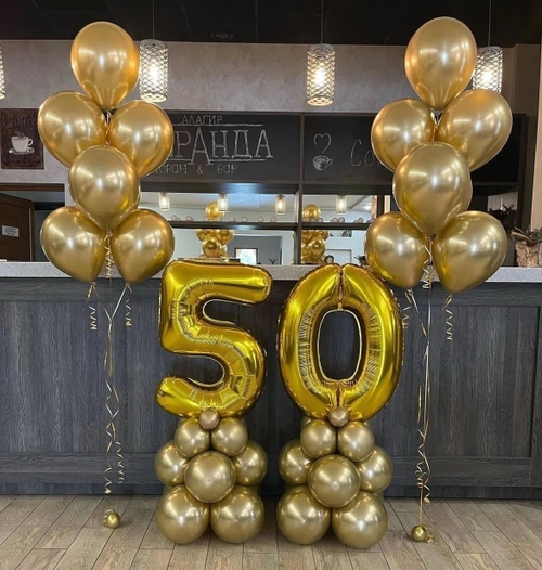 Воздушные шары на юбилей 50 лет