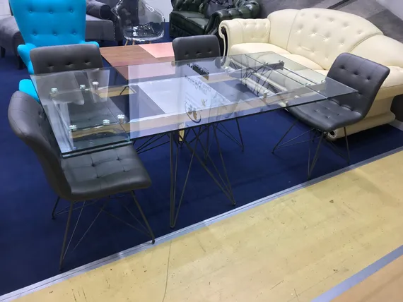 Стол раздвижной Everest 160-220х90 см, закаленное стекло