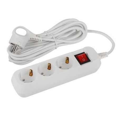 Удлинитель 3х5м с заземл. с выкл. ПВС 3х0.75 UDL-10-350-ES Greenline Эра Б0065080