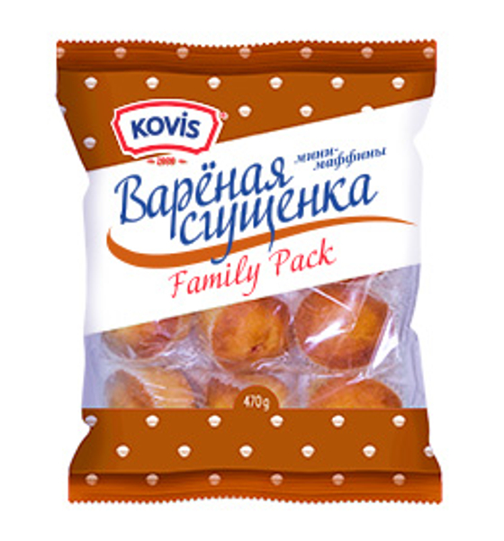 Мини-маффины Kovis с кремом вареная сгущенка 470г (6шт)