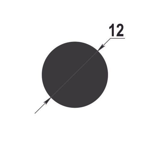 Штанга круглая Лука 12мм ШКр 12.2000.502л золото