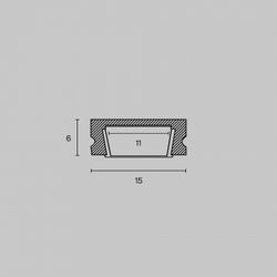 Профиль накладной Maytoni Алюминиевый профиль ALM001S-2M