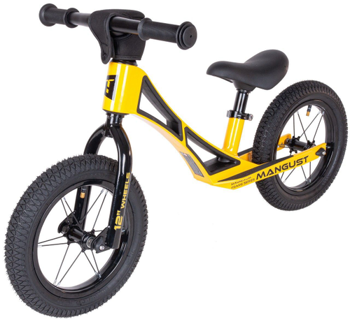 Беговел TT Mangust жёлтый 1/1+колпачки