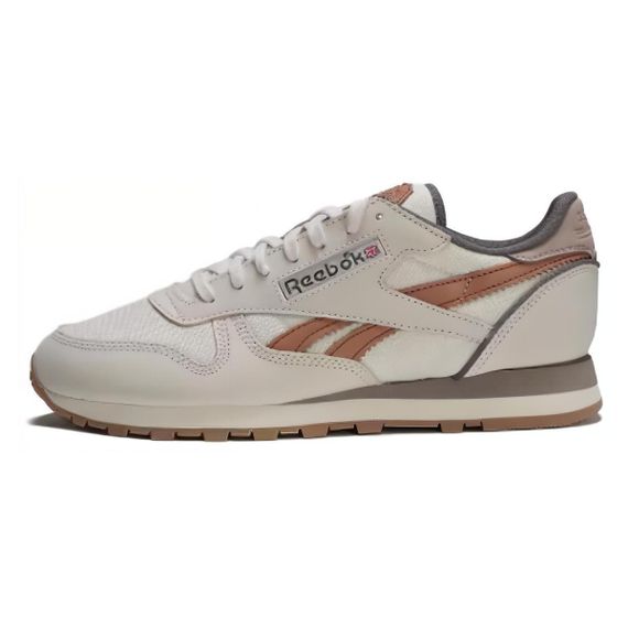 Классические кожаные кроссовки Reebok от Nizkie Бежево-коричневые Унисекс