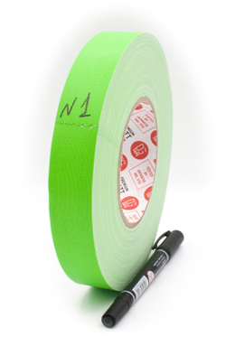 Клейкая лента Gaffer Tape@MATT - Chroma Key  Гаффа тейп 25мм/50м -  Хрома кей Светло-Зеленый