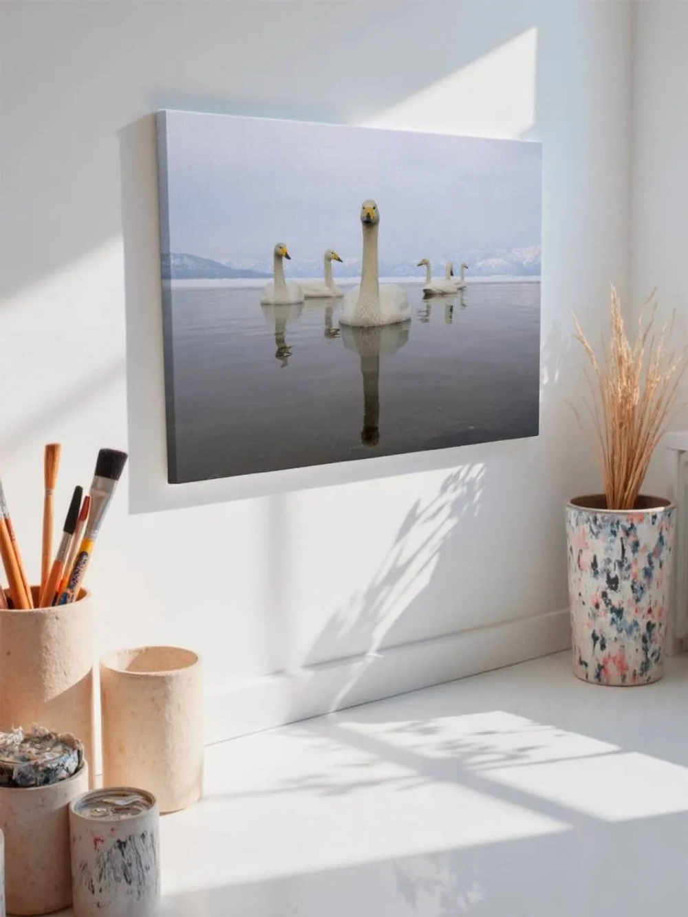 Картина на стену 40 X 50 Лебеди