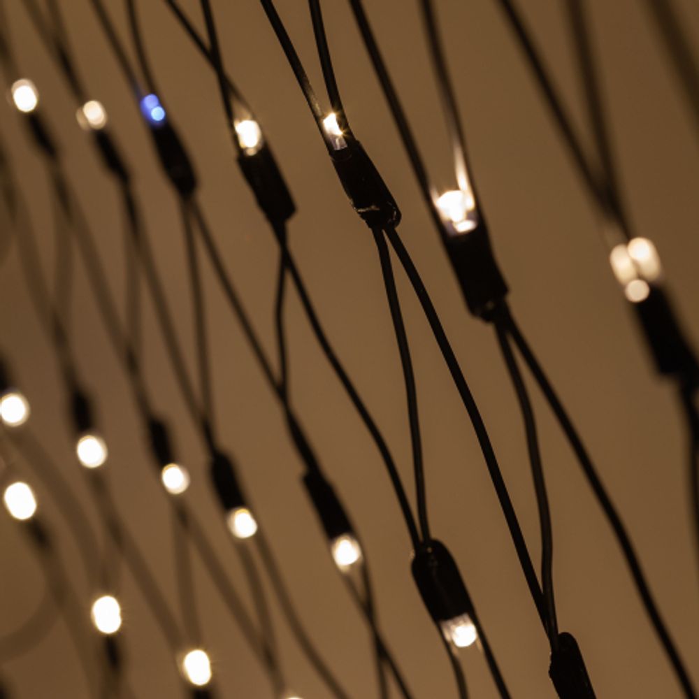 Гирлянда ЭРА ERAPS-SKW2 светодиодная новогодняя сеть 3x2 м тёплый белый свет 300 LED черный каучук | Профессиональное праздничное и новогоднее освещение