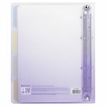 Тетрадь на кольцах А5 175х220 мм, 120 л., пластик, с разделителями, BRAUBERG, Фиолетовый, 404627